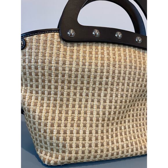 Maxx New York straw purse with handles - Picture 2 of 6